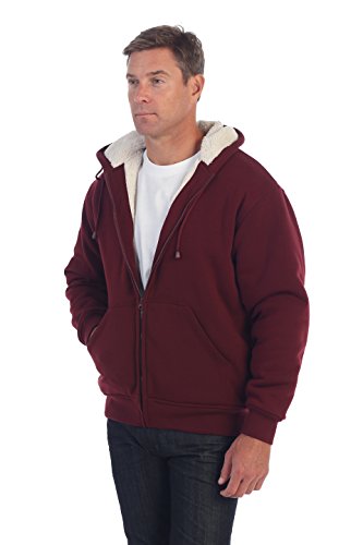 Image of Gioberti Men's Soft Heavyweight Sherpa Lined Fleece Hoodie Jacket