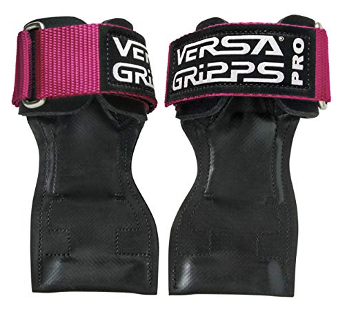 Versa Gripps® Pro, Made in The USA, Wrist Straps for Weightlifting Alternative, The Best Training Accessory, Pink, R/L