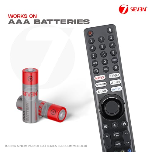 Image of 7SEVEN Compatible with Mi Xiaomi X Series Smart Google TV Remote Control Model MI Version 24 Suitable for Ultra HD 4K QLED TV with Bluetooth Voice Command and Hotkeys - Pairing Must !