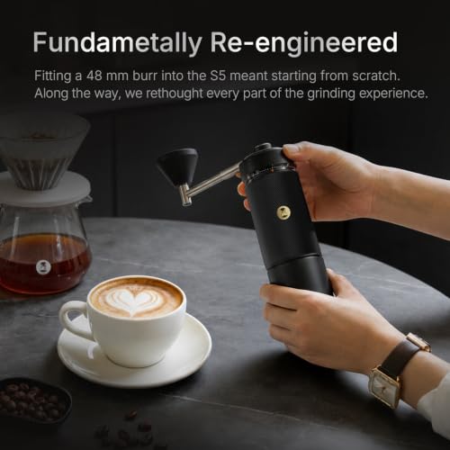 Image of TIMEMORE Manual Coffee Grinder Chestnut S5 Pro Capacity 30g Household Hand Coffee Grinder High-precision External Adjustment Scale for Travel /Camping, Black