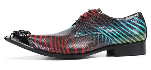 Mens Oxfords Wedding Dress Disco Party Shoes- Prom Casual Metal Pionted Toe Shoes -Western Tuxedo Shoes for Men Boys2