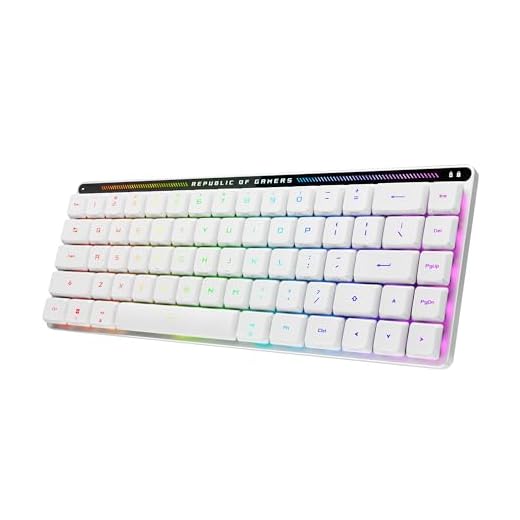 ASUS ROG Falchion RX Low Profile Clavier Mécanique sans fil, Moonlight White - Layout Italien