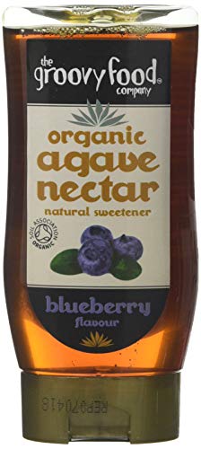 Groovy Food Company Organic Agave Nectar, Blueberry, 250 MLS (Pack of 3)
