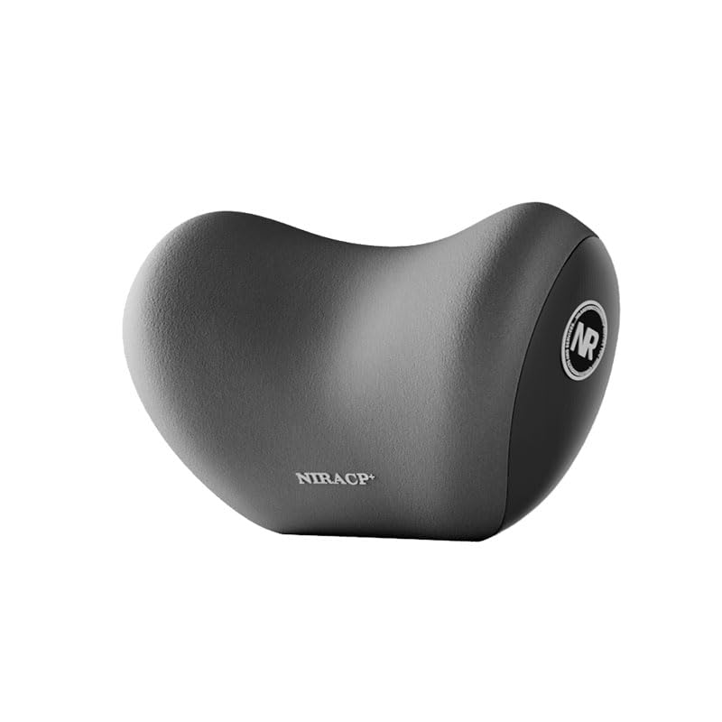 Image of Memory Foam Cars Neck Support Pillow, Removable Cover, Head Rest Support for Cars, Office Chair, Black, 1 Pack (Neck Gray)