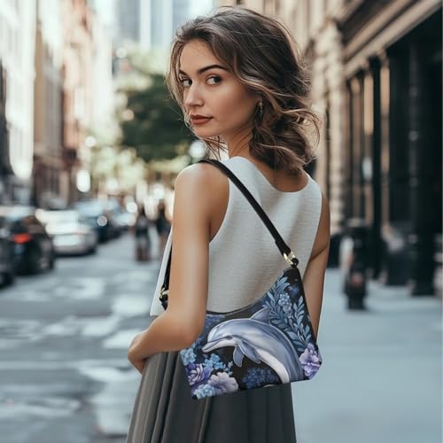 Image of Handbag for Women Leather Underam Shoulder Bag with Zipper Fashion Work Purse Waterproof Travel Wallet