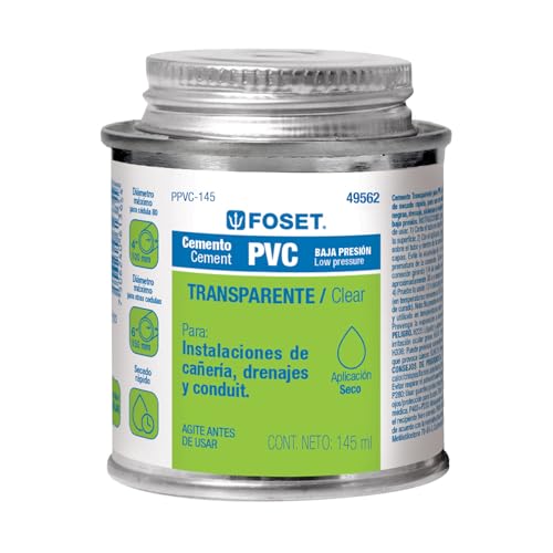 Foset Cemento PVC 145 ml Transparente Viscosidad Media