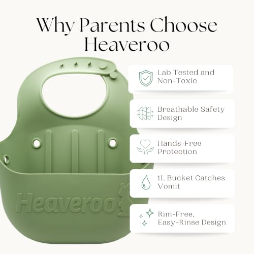 Heaveroo Silicone Vomit Bib, America's ONLY CPSIA Compliant XL bucket, kids — view 6