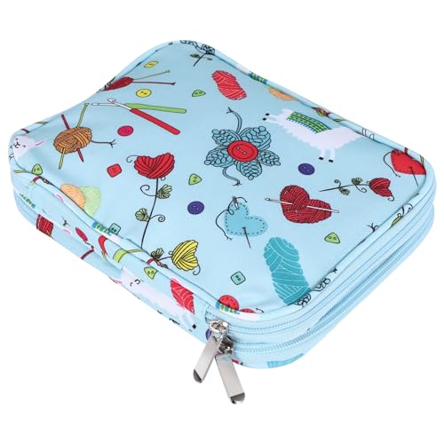Gokelomg Trousse de rangement pour aiguilles à tricoter circulaires, aiguilles et accessoires, 120 cm
