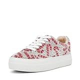 Betsey Johnson Women's Sidny Sneaker, Candy Canes, 6