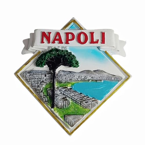 Imán decorativo para nevera Napoli Italy 3D miniatura 1