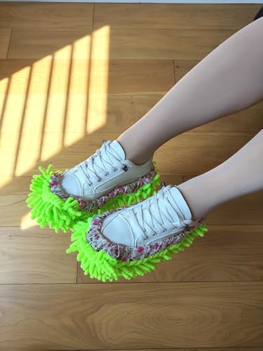 Reusable Household Floor-Mopping Anti-Slip Shoe Covers Reusable Shoe Covers for Home Use，Green