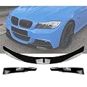 Auto -Frontspoiler, kompatibel mit BMW 1 Series F20 F21 2015-2019 LCI 116i 118i 120i M135 M140i M-Pack-Stil, vordere Stoßfängerlippe,A-glossblack