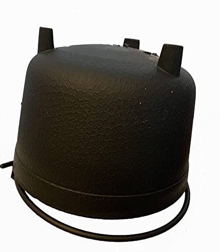 Bert's Garden Plastic Kettle Antique Style 9" Black Durable, Cast-Iron Looking, Planter Indoor/Outdoor, Optional Drainage Holes, Decorative Flower Pot (2) #TOP3