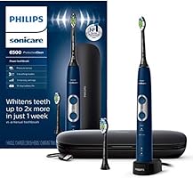 Philips Sonicare ProtectiveClean 6500 Rechargeable Electric Toothbrush with Charging Travel Case and Extra Brush Head,...