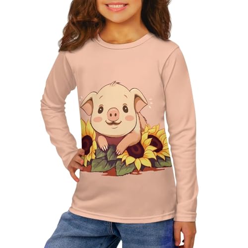 Shirts for Girls Long Sleeve Tees Top Soft Crewneck Pullover Tshirt School Clothes2