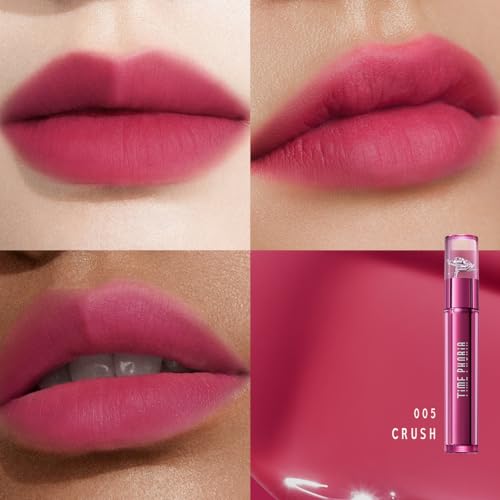 Image of Altera Blurring Tint Lip Stain 005 Crush, True Pink Glossy to Soft Matte Finish, Blur Lip Lines, Weightless No-Sticky Airy Velvet Texture, Vibrant Hydrating Long-Lasting Lip Makeup