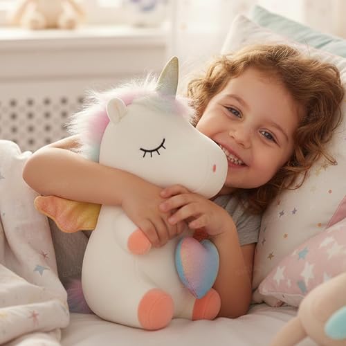 Image of Zest 4 Toyz Unicorn Soft Toy for Girls (30 cm) | Baby Toys | Cute Stuffed Animal Plush Toy | Cuddly Teddy Bear for Kids | Birthday Gift for Girls - Multicolor