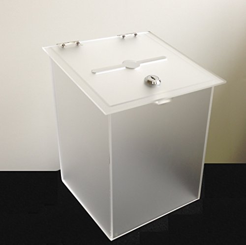 FixtureDisplays Clear Acrylic Plexiglass Church Donation Box Suggestion Ballot Fund Raising11460 11460Clear
