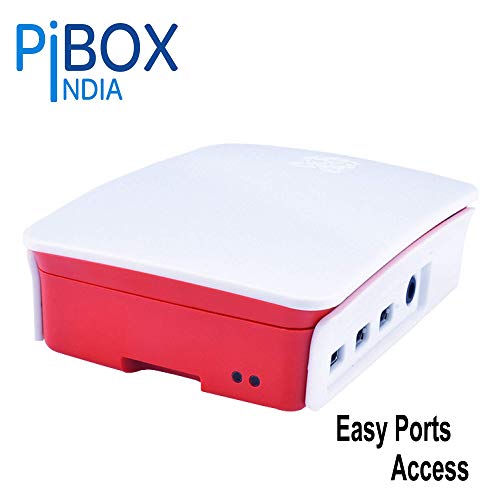 pibox India, Raspberry Pi 4 Case 1Gb, 2GB, 4GB White red, Modular Design with Logo top screwless Design, Ports Access and for Raspberry Pi 4 Model... - Image 4