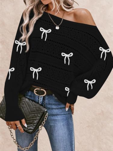Image of Cakulo Womens Off Shoulder Oversized Pullover Knit Sweater