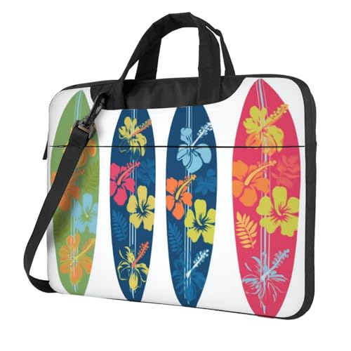 Housse ordinateur portable 15,6 pouces premium, motif surf hibiscus de haute qualité