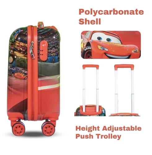 Image of ADSON Abs Kids Trolley 360 Rotating Luggage 360 Degree Wheels Non-Breakable 20 Inch Kids Hardsided Suitcase with 4 Wheels, 360 Degree Wheel Travel Trolley Bag