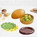 Sharplace Ceramic Sinwerware Juego de hamburguesas apilables Juego de tazón con vajilla de tapa para cocina Imagen de Sharplace Ceramic Sinwerware Juego de hamburguesas apilables Juego de tazón con vajilla de tapa para cocina