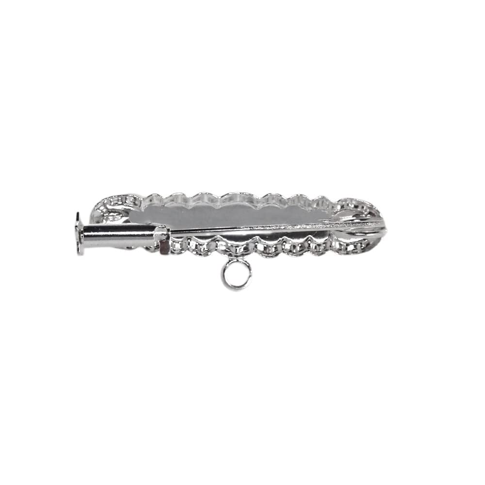 Alfiler plata Ley 925m broche bebé 3cm. forma nube borde detalles tallados