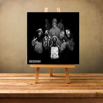 Poster 2Pac Tupac Shakur Snoop Dogg grand format pour déco salon hip hop