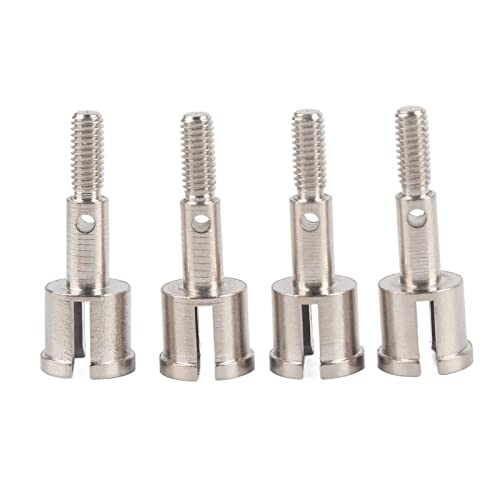 KENANLAN 4 piezas de eje de rueda de acero accesorios para eje de transmisión HSP 1/10 RC coche plata