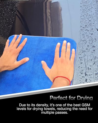 Image of Premium 700 GSM Microfiber car Cleaning Cloth (Pack of 2) | absorbant Microfiber Cloth| car and Bike Washing and Cleaning Multipurpose Micro Fiber Cloths (Multicolour)