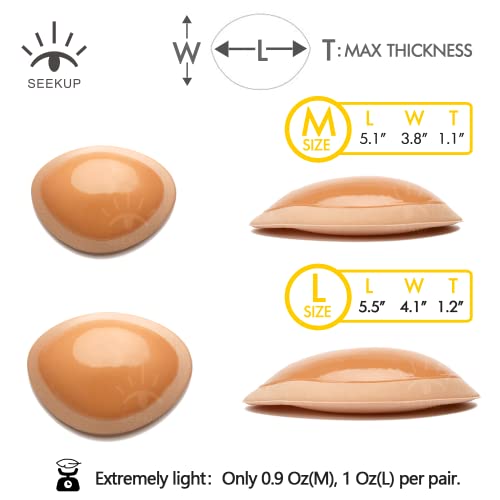 Women Extremely Lightweight Sponge Self-Adhesive Breast Enhancer Pad Insert Waterproof Chest Padding Bust Push Up Sticky Pads For C-D Cup, Skin L #TOP6