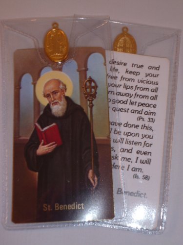 St Benedict ~ Prayer Card and Medal