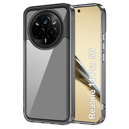 Image of Zapcase Back Case Cover for Realme 14 Pro 5G | Compatible for Realme 14 Pro 5G Back Cover | Case Cover with Camera Protection | (TPU + PC | Translucent Black)