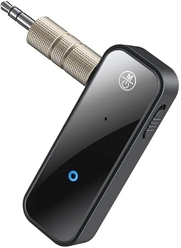 2-in-1 Bluetooth 5.0 Transmitter & Receiver, Mini AUX 3.5mm Wireless Audio Adapter for Car, TV, Headphones & Home Stereo Systems