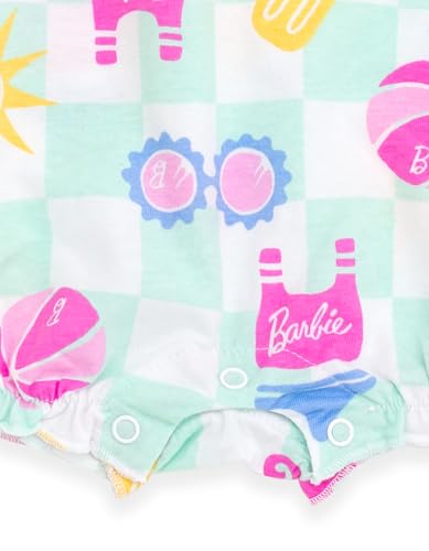 Barbie Infant Baby Girls Sleeveless Bubble Romper Pale Turquoise 18 Months - image 5