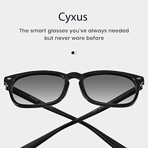 Image of Cyxus Blue Light Glasses Men Women Reduce Eye Strain UV400 Protection 8082 | Eye Protection,Classic Sqaure Frame,Ideal for Computer Screen Office Work Daily Wear