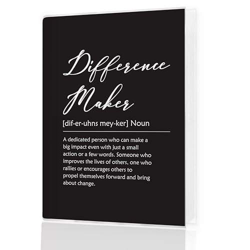 HUKINE Difference Maker Photo Album 4x6, Appreciation Thank You Gift Memory Book Keepsake, Retirement Gift Small Photo Album Memory Book Keepsake with 18 Pockets Hold 36 Pictures
