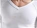 findthem3859 Male Men's Posture Correction V Neck Slimming Shirt Body Sculpting Shaper Short Sleeve (L, White)