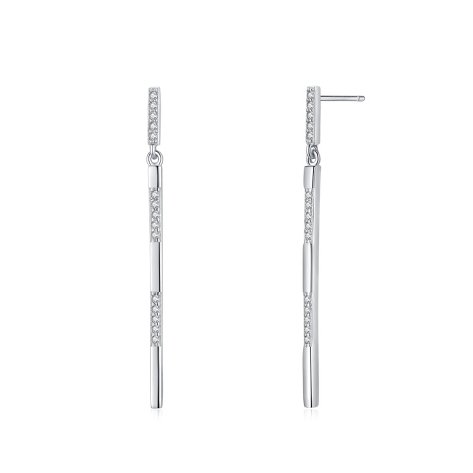 Ohrringe Zirkonia Stecker, Ohrringe Hochzeit Braut Sterlingsilber Damen Schmuck für Valentinstag