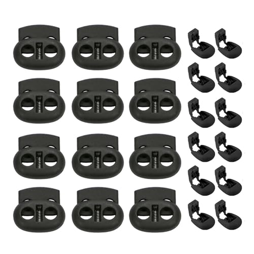 24 Stück Kordelstopper Schnürsenkel Verschluss,Schnürsenkel Schnellverschluss Schuhe,Paracord Zubehör...