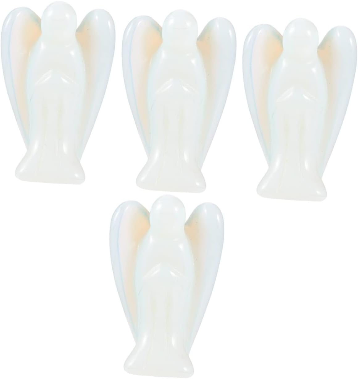 STOBAZA Pack of 4 Retro Angel Figures Natural Stone Angel Sculptures