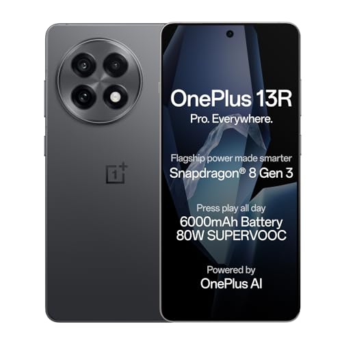 OnePlus 13R| Smarter with OnePlus AI (12GB RAM, 256GB Storage Nebula Noir)