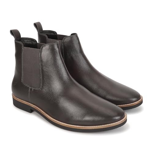 Image of YOHO Comfortable Boots For Men | Extra Cushioned Foot Bed And Skin Friendly Ankle Boot With Low Heels | PU Finish Material | Trendy, Stylish & Casual Boots | Winter, Snow & Holiday Outings