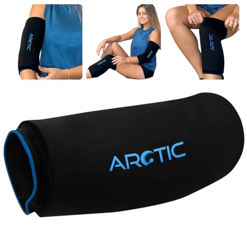 Cold Therapy Compression Ice Sleeve, Knee Ice Pack Wrap for Injuries, Elbow, Quad & Hamstring Relief, Flexible & Reusable Cold Wrap Recovery for Meniscus, ACL, MCL, Ice & Heat Therapy (Large)