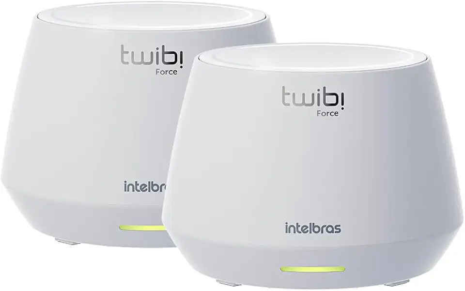 Conjunto de Roteador Sem Fio WI-FI 6 Twibi Force AX Branco Intelbras
