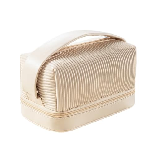 Trousse de maquillage double couche grande capacité avec rangement portable