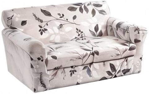 Miniatura 8 de KRFOONN - Fundas elásticas de 3 piezas para sofá biplaza, funda con estampado y 2 fundas independientes para cojines de asiento, lavables, protector