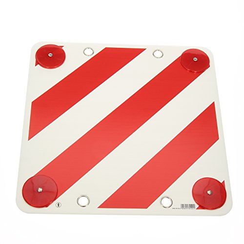 Waarschuwingsbord voor caravan rood/wit met reflector - Afbeelding 3