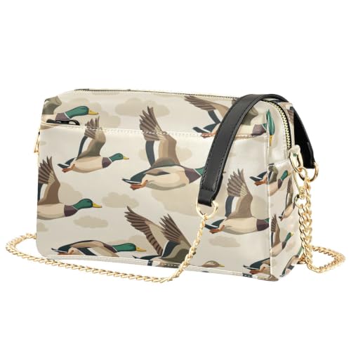 Sac à bandoulière pour femme Mnsruu en cuir synthétique à motif colvert
